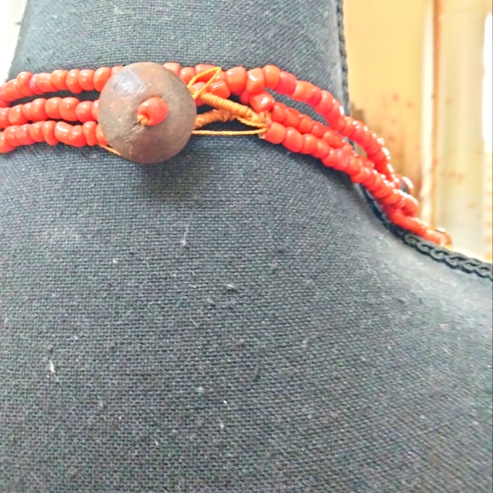 Multicolored Three Layer Beaded Necklace - image 2